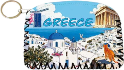 Πορτοφόλι Souvenir μπρελόκ - PVC - Greece - 14*9cm - 871756