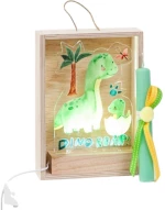 Mint "Dino Roar" Πασχαλινή Αρωματική Λαμπάδα με Φωτιζόμενο Κάδρο LED