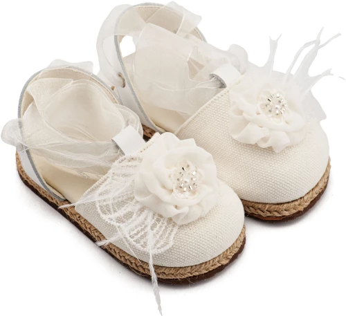 Babywalker Εσπαντρίγια με Χειροποίητο Διακοσμητικό με Πούπουλα EXC5905 Λευκό