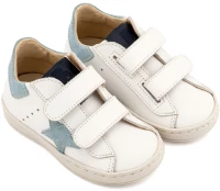 Babywalker Τρίχρωμο Sneaker Διπλό Χρατς EXC5316 Λευκό Σιέλ