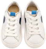 Babywalker Δίχρωμο Sneaker Δετό EXC8001 Λευκό Μπλε