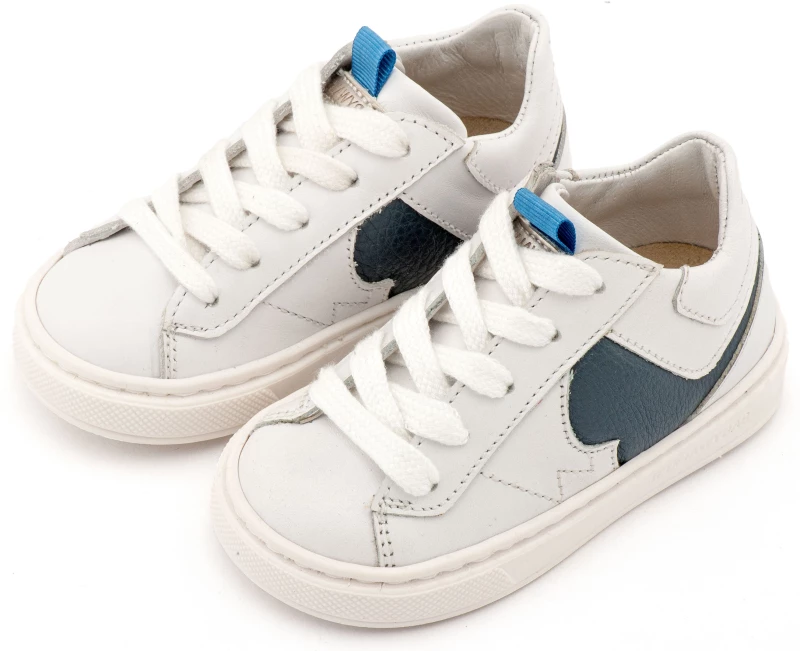 Babywalker Δίχρωμο Sneaker Δετό EXC8001 Λευκό Μπλε