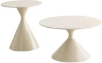 PIETRA COFFEE TABLE SET 2ΤΕΜ CREAM CREAM 70x70x40cm