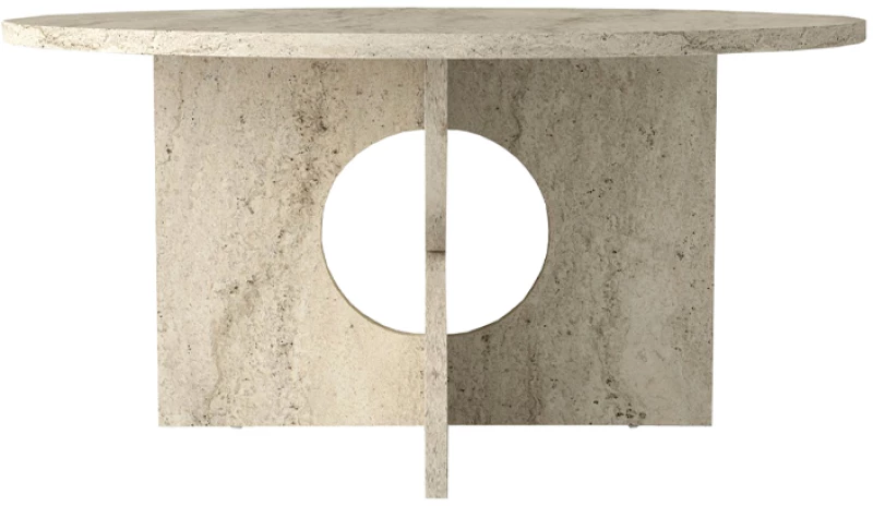Τραπεζάκι σαλονιού Mara χρώμα travertine Ø75x36,8εκ.