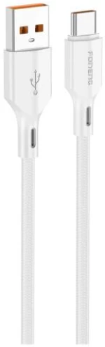 Καλώδιο Σύνδεσης USB 2.0 Foneng XS11 Braided USB A σε USB C 18W 1m Λευκό
