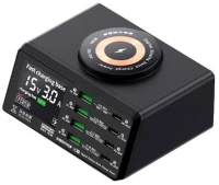 Πολυφορτιστής Πάγκου Service MEGA-IDEA PQW110 PD QC 110W με 8 Θύρες USB, Ασύρματη Φόρτιση & Οθόνη Ενδείξεων