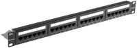 POWERTECH patch panel NETW-0046 για rack 19"/1U, 24 θυρών, CAT 6 UTP, μαύρο