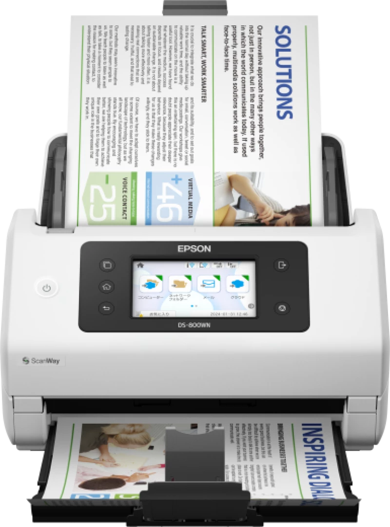 EPSON DS-800WN Desktop A4 Scanner, 600 DPI, Duplex, Wi-Fi, Touchscreen, 50ppm