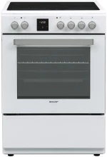 Sharp KF-76FVDT22WMK-EU Κουζίνα 65lt με Κεραμικές Εστίες Π60εκ. Λευκή