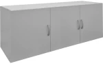 Πατάρι ντουλάπας τρίφυλλο Alvia pakoworld λευκό 150x51x60εκ