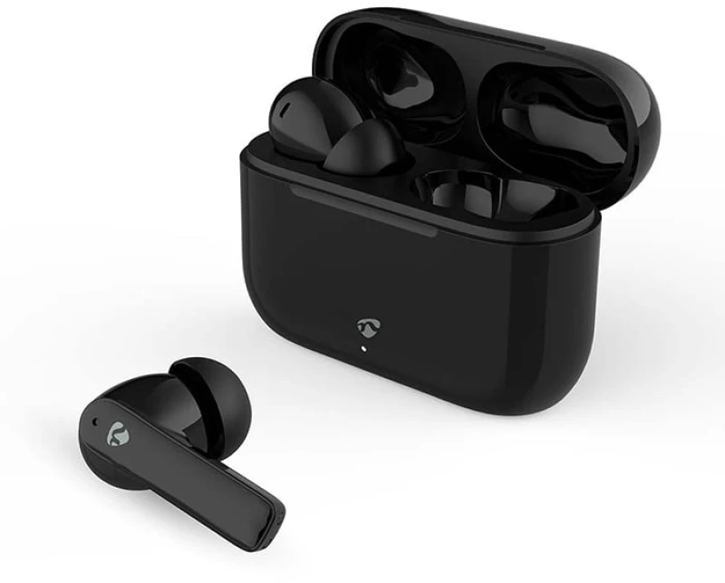 Nedis 233-2742 In-ear Bluetooth Handsfree Ακουστικά με Θήκη Φόρτισης Μαύρα HPBT2425BK