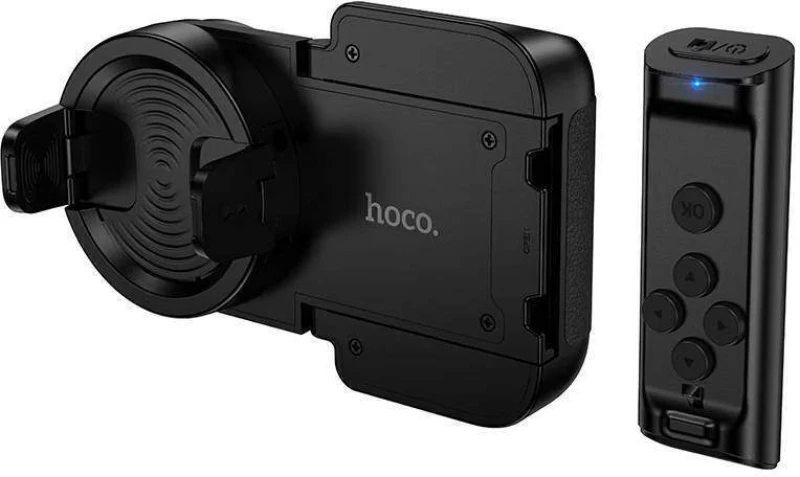 Hoco K33 Λαβή Στήριξης Κινητού με Bluetooth Τηλεχειριστήριο, Βάση & Περιστροφή 360° Μαύρο