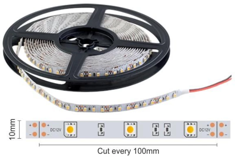 ΤΑΙΝΙΑ LED ΕΣΩΤΕΡΙΚΟΥ ΧΩΡΟΥ 5m 4.8W 4000K 24V Spotlight (5182)