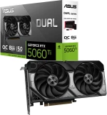 Asus GeForce RTX 5060 Ti DUAL OC 8GB (black, DLSS 4, 3x DisplayPort, 1x HDMI 2.1)