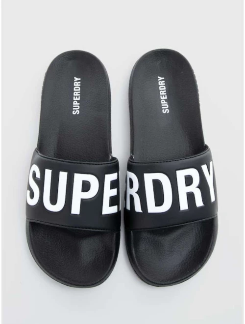 Superdry MF310291A Ανδρικά Slides Μαύρα