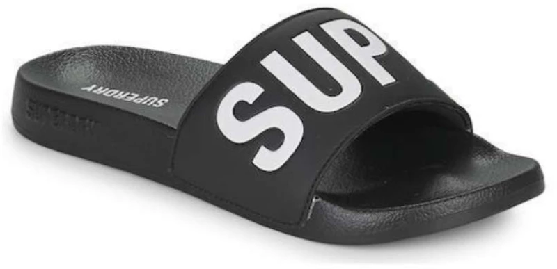 Superdry MF310291A Ανδρικά Slides Μαύρα
