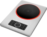 Φορητή Κεραμική Εστία Sencor SCP 5010SS Μονή 1500W 19cm με Λειτουργίες Stir-Fry Deep-Fry Fry Simmer Boil Keep Warm Ασημί