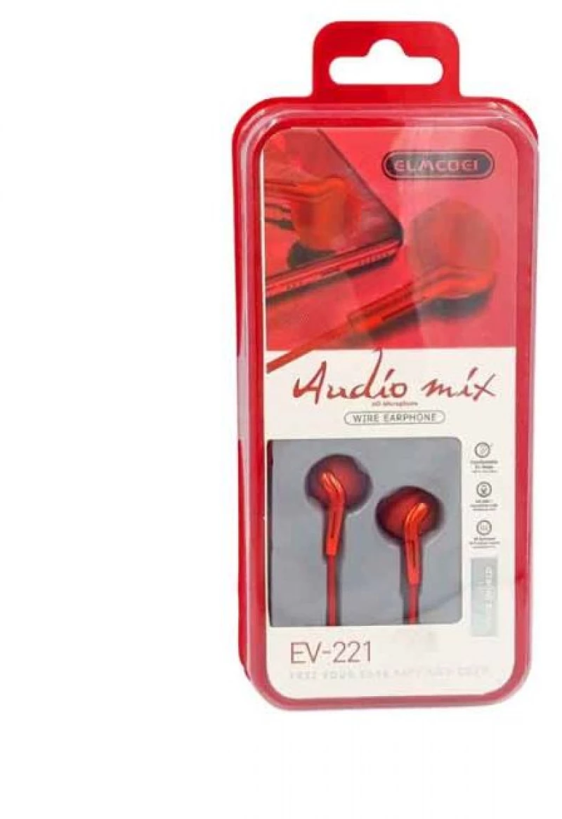 Elmcoei Handsfree Ακουστικά Ev-221 3.5mm Jack Σε 6 Χρωματα
