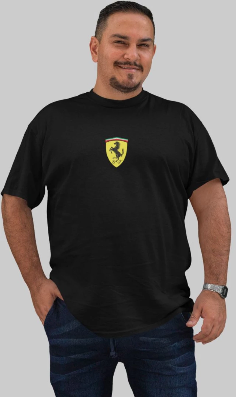 Ferrari Essential Plus Size T-Shirt - BLACK