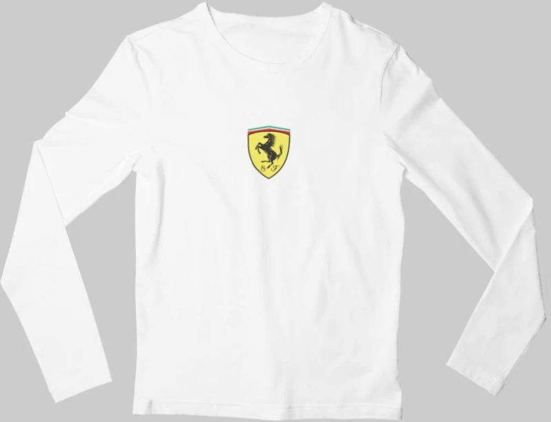 Leclerc x Ferrari Παιδικό Μακρυμάνικο T-Shirt - BLACK
