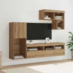 Μονάδες Τοίχου Τηλεόρασης 6 pcs Artisan Oak Επεξεργασμένο ξύλο Καφέ 3402975