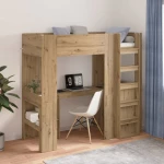 Σκελετός κουκέτας με γραφείο Artisan Oak 75 x 190 cm Καφέ 3410434