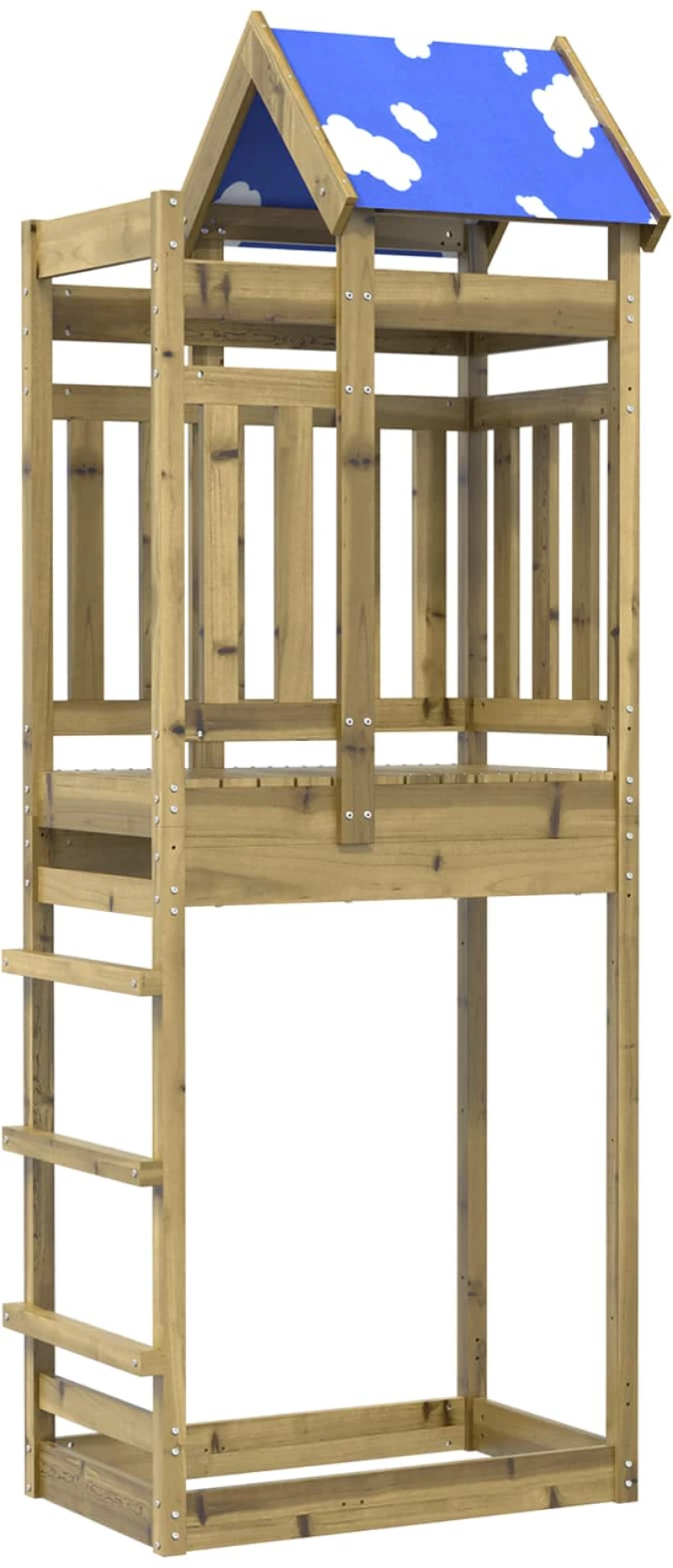 Πύργος Παιχνιδιού Καφέ Στερεό Εμπλουτισμένο Ξύλο Καφέ 3417195