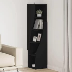 Γωνιακό Ντουλάπι Μαύρο 32x32x140εκ Επεξεργασμένο ξύλο Μαύρο 889876