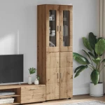 Highboard Artisan Oak 60 x 35 x 182 εκ. Επεξεργασμένο ξύλο Καφέ 3397923