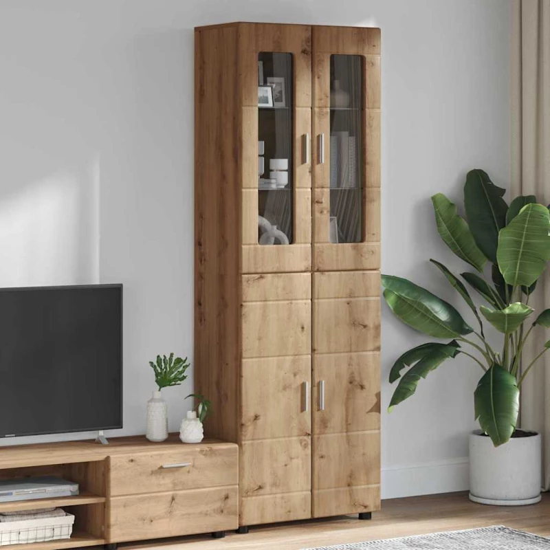 Highboard Artisan Oak 60 x 35 x 182 εκ. Επεξεργασμένο ξύλο Καφέ 3397923