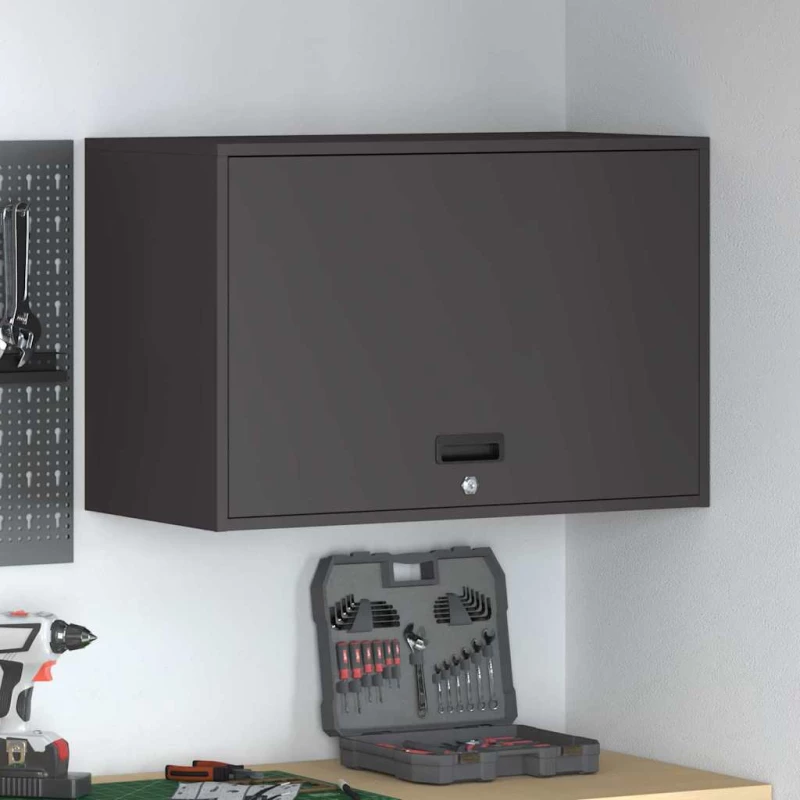 Ντουλάπι τοίχου για γκαράζ Μαύρο 80 x 40 x 53 εκ Μαύρο 883264