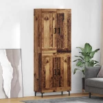 Highboard Παλιό Ξύλο 69,5 x 34 x 180 εκ. Επεξεργασμένο ξύλο Καφέ 3415685