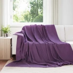 Ριχτάρια 24 pcs Μοβ 270 x 240 cm Μαλλί Μοβ 42017120
