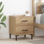 Κομοδίνο 2 pcs Artisan Oak 40 x 35 x 47,5 εκ Επεξεργασμένο ξύλο Καφέ 882016
