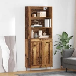 Highboard Παλιό ξύλο 69,5 x 34 x 180 εκ. Επεξεργασμένο ξύλο Καφέ 3415810