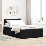 Κρεβάτι Αποθήκης με στρώμα Μαύρο 120 x 200 cm Βελούδο Μαύρο 3370811
