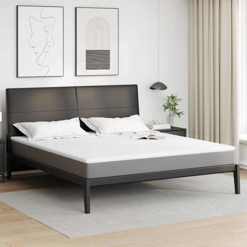 Στρώματα Λευκό 180 x 200 cm 100% ύφασμα πολυεστέρα με τζακάρ Λευκό 4106218