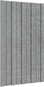 Πάνελ οροφής 12 pcs Ασημί 80 x 45 cm Γαλβανισμένος χάλυβας Ασήμι 42047119