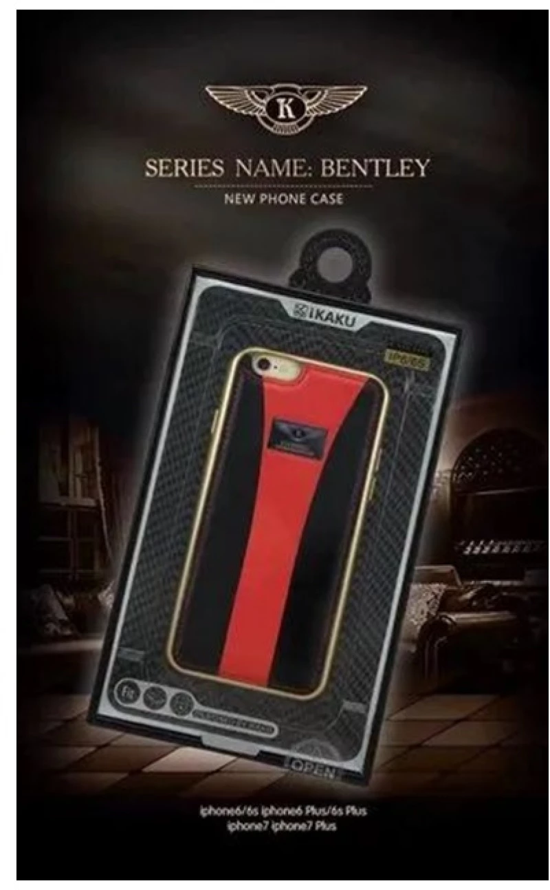iKAKU Back Case for iphone 7 Plus / 8 Plus Black-Red-Gold
