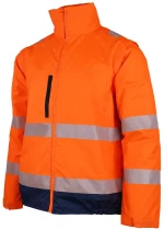 Μπουφάν αδιάβροχο ανακλαστικό 2 σε 1 Lacuna Cetus orange/navy