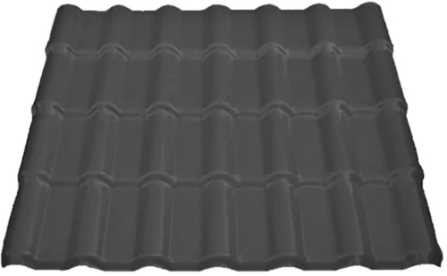 Πλαστικό κεραμίδι φύλλο ASA-PVC γκρι για στέγες & στέγαστρα 104×306cm