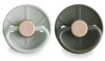 Σετ 2 Πιπίλες Latex FRIGG Little Viking Sage/Olive 0-6 Μηνών