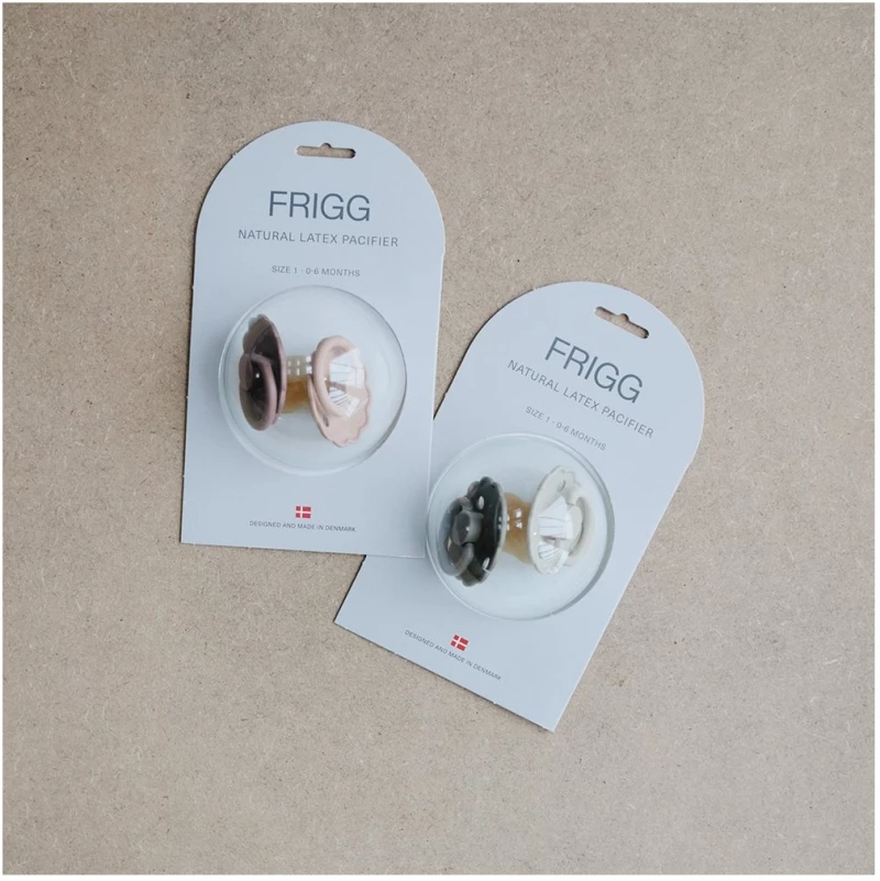 Σετ 2 Πιπίλες Σιλικόνης FRIGG Daisy Little Darling/Cream 6-18 Μηνών