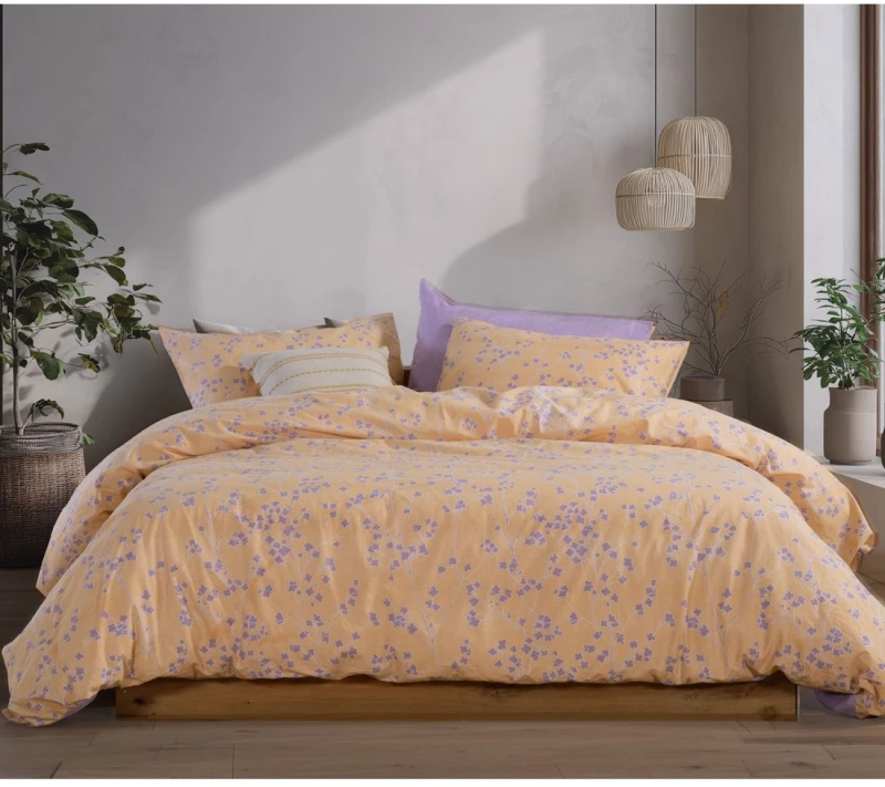 Σετ Σεντόνια Μονά 3 Τεμαχίων Nef-Nef Floriva Yellow 170x270