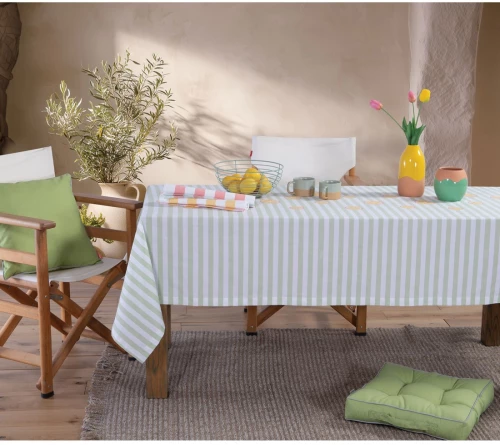 Τραπεζομάντηλο Αλέκιαστο Nef-Nef Lemonade Mint 140x180