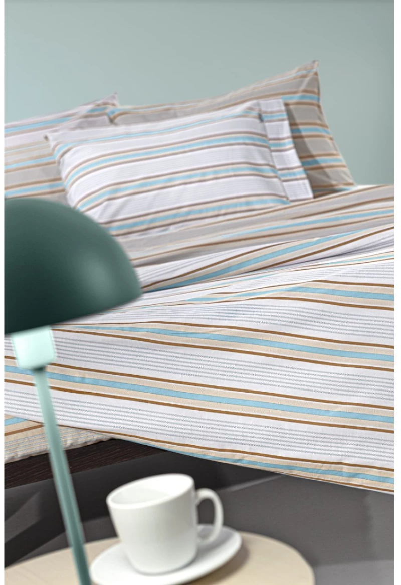 Σετ Σεντόνια King Size 4 Τεμαχίων Guy Laroche Pinstripe Natural 270x265