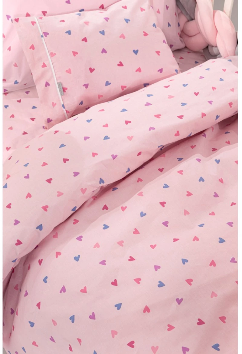 Σετ Σεντόνια Κούνιας Guy Laroche Bebe Amore Pink 115x170