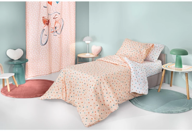Σετ Παιδικά Σεντόνια Μονά 3 Τεμαχίων Guy Laroche Amore Salmon 165x250