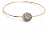 Χειροπέδα Χρυσή Filva με Zircon K14 Gatsa X2930