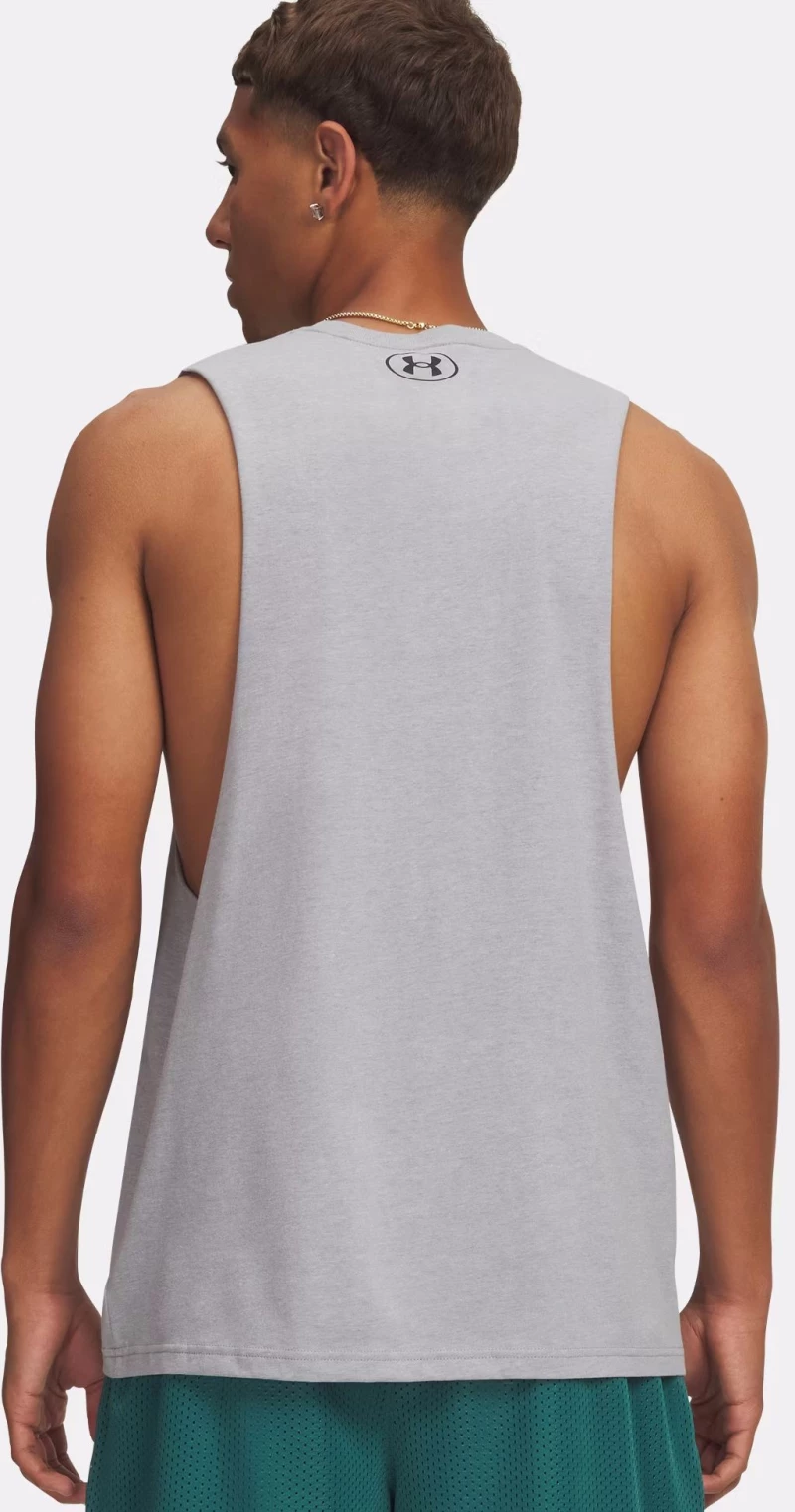 UNDER ARMOUR LEFT CHEST CUT OFF TANK T-SHIRT (1329286-035) (1329286-035)